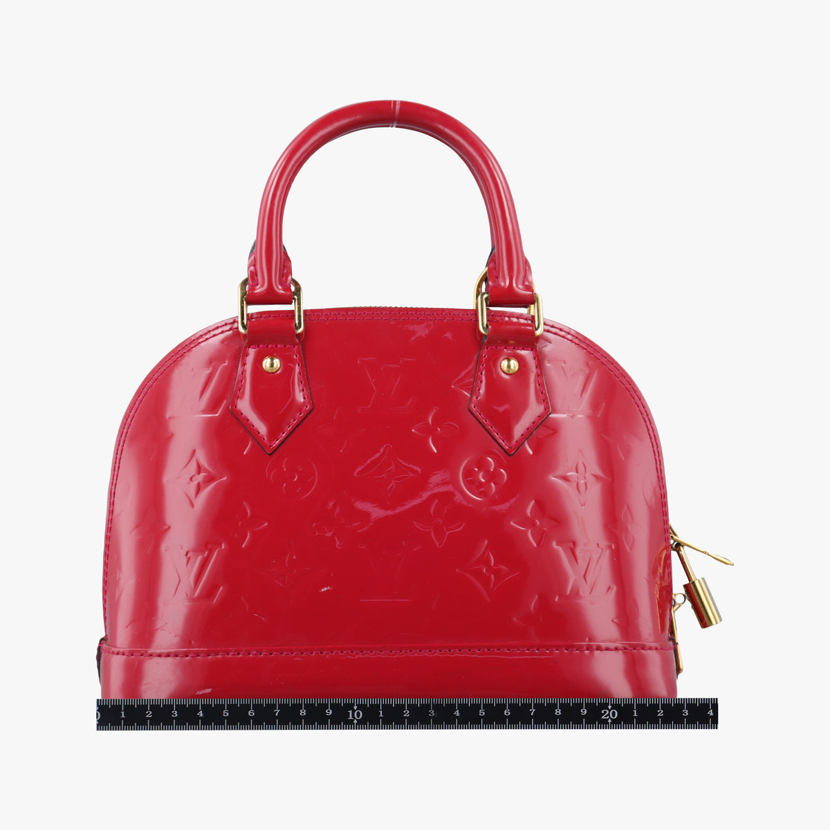 Pre-owned Louis Vuitton Alma BB pomme d'amour Vernis M90174 shoulderbag | stylenewstar