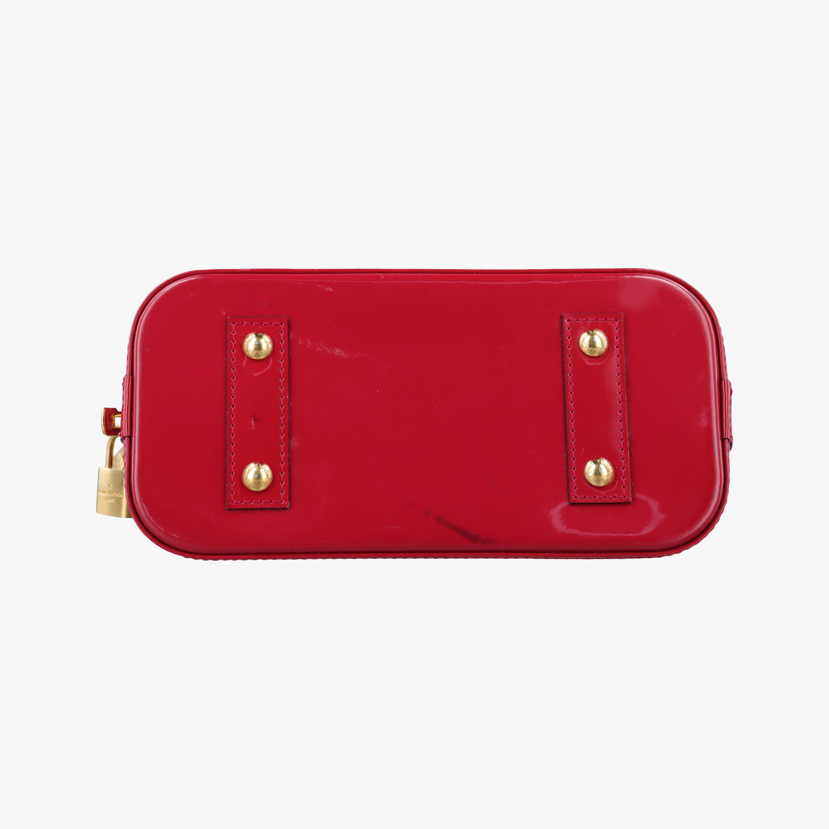 Pre-owned Louis Vuitton Alma BB pomme d'amour Vernis M90174 shoulderbag | stylenewstar