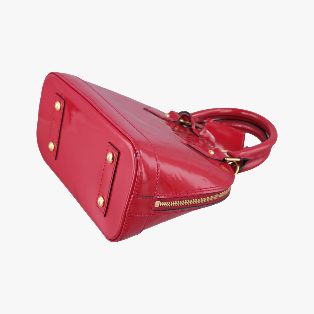 Pre-owned Louis Vuitton Alma BB pomme d'amour Vernis M90174 shoulderbag | stylenewstar