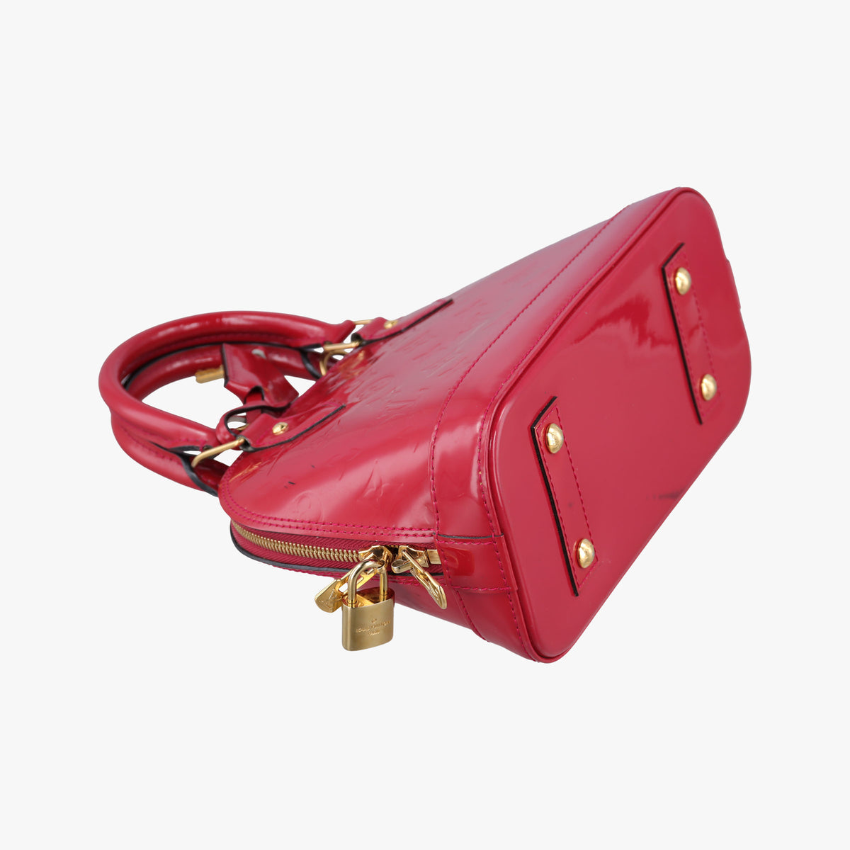 Pre-owned Louis Vuitton Alma BB pomme d'amour Vernis M90174 shoulderbag | stylenewstar