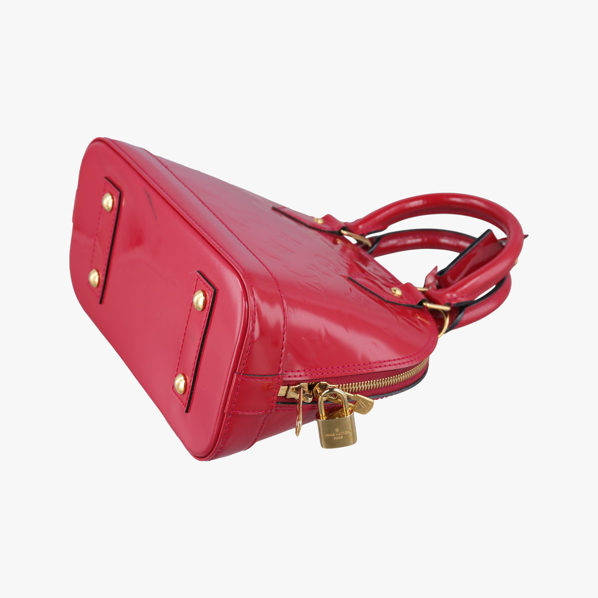 Pre-owned Louis Vuitton Alma BB pomme d'amour Vernis M90174 shoulderbag | stylenewstar