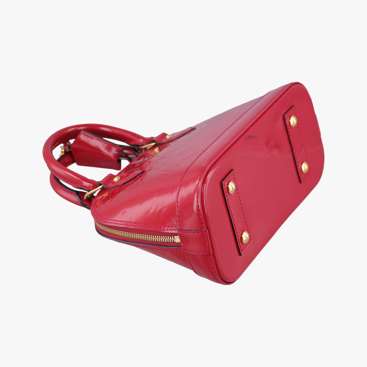 Pre-owned Louis Vuitton Alma BB pomme d'amour Vernis M90174 shoulderbag | stylenewstar