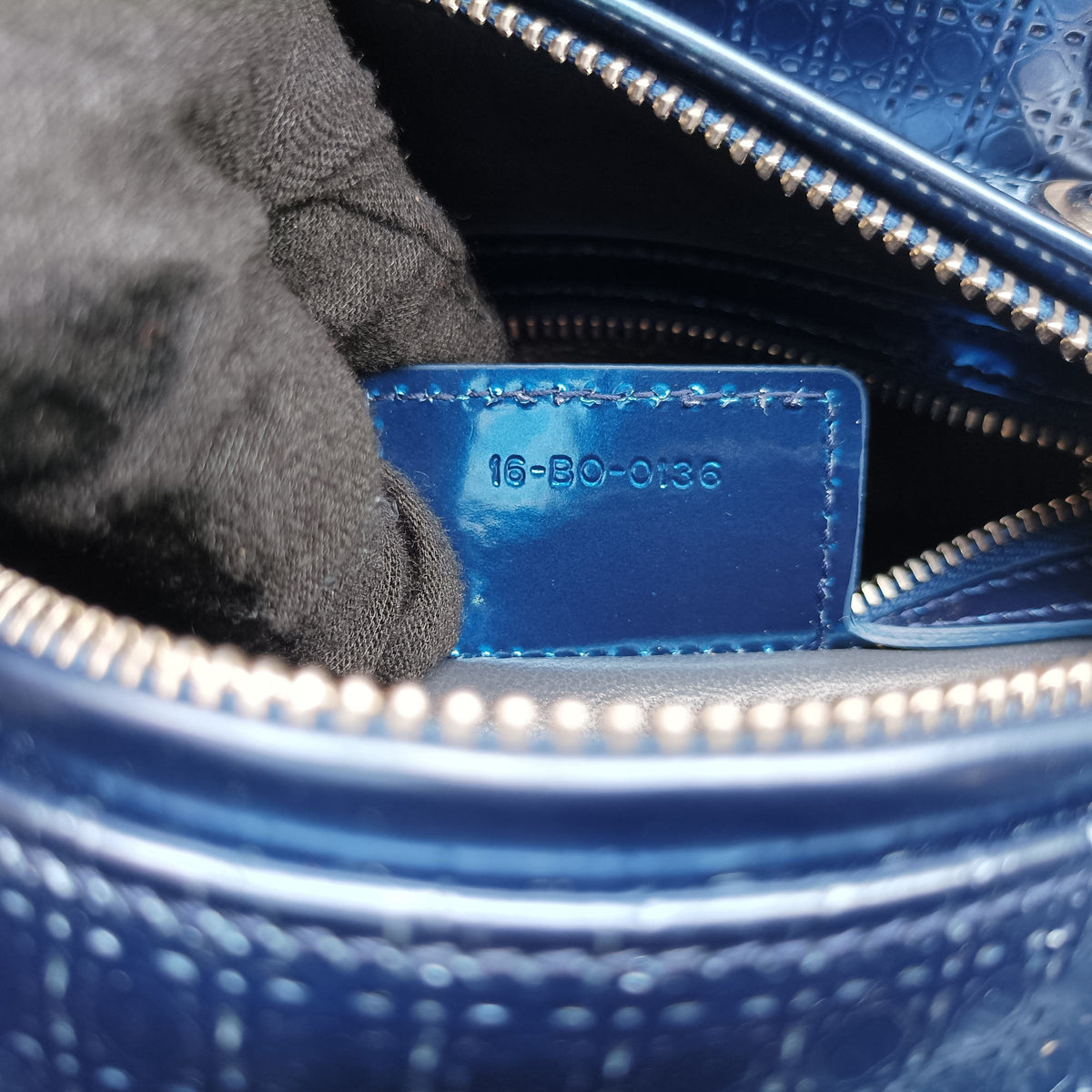 Vintage Christian Dior Lady Dior Blue Enamel  shoulderbag | stylenewstar