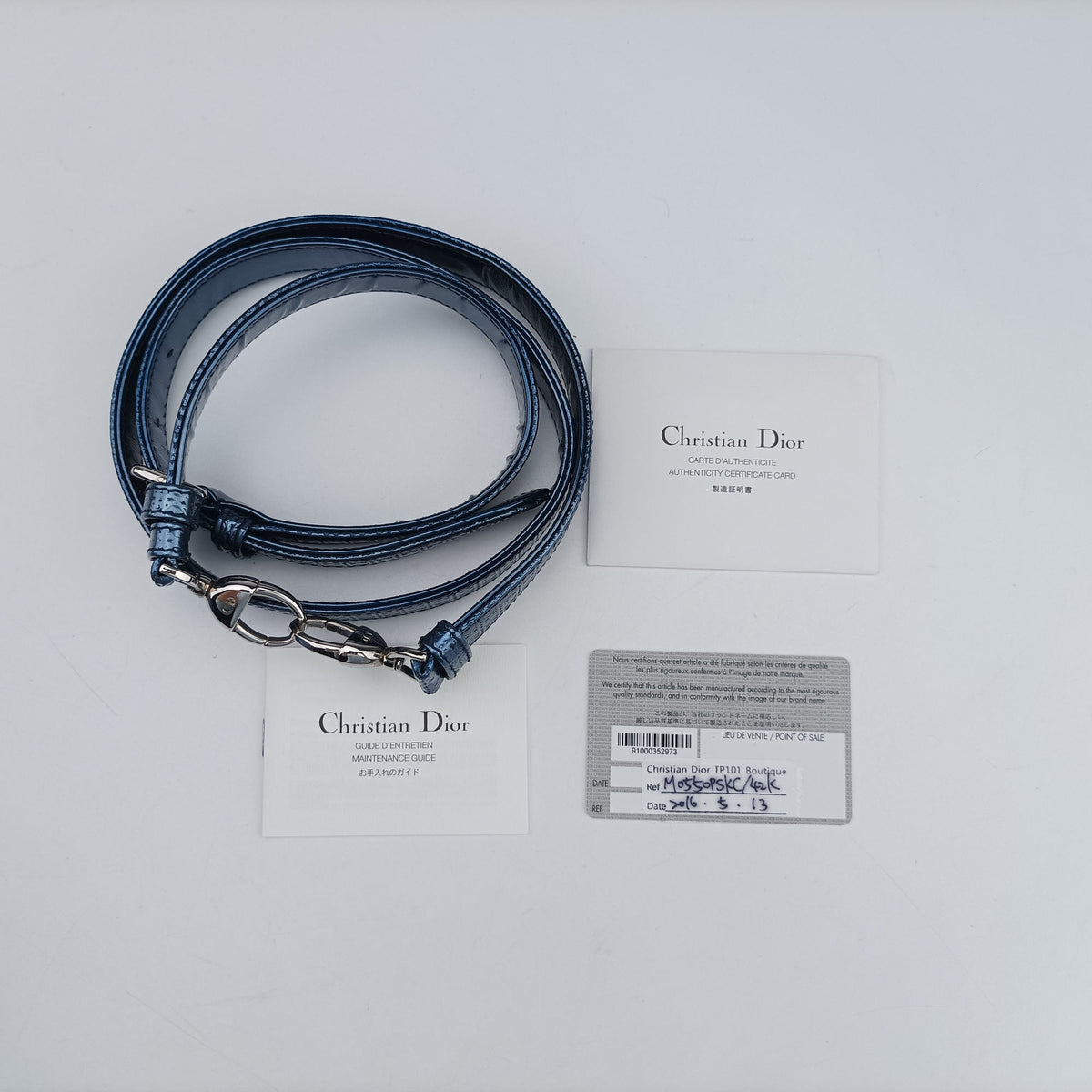 Vintage Christian Dior Lady Dior Blue Enamel  shoulderbag | stylenewstar