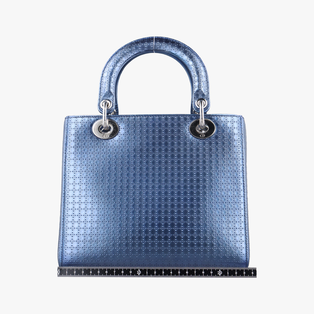 Vintage Christian Dior Lady Dior Blue Enamel  shoulderbag | stylenewstar