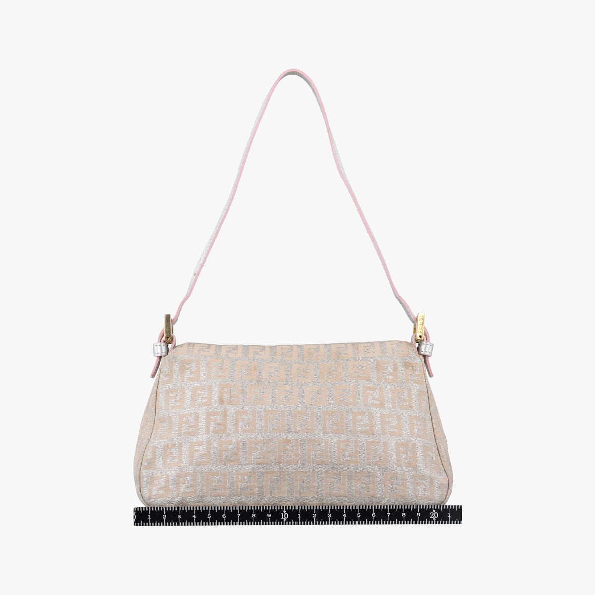 Pre-owned Fendi Baguette Beige canvas 8BR180 shoulderbag | stylenewstar