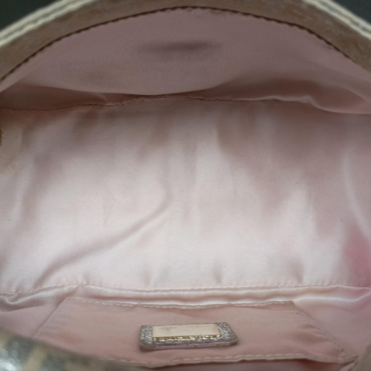 Pre-owned Fendi Baguette Beige canvas 8BR180 shoulderbag | stylenewstar