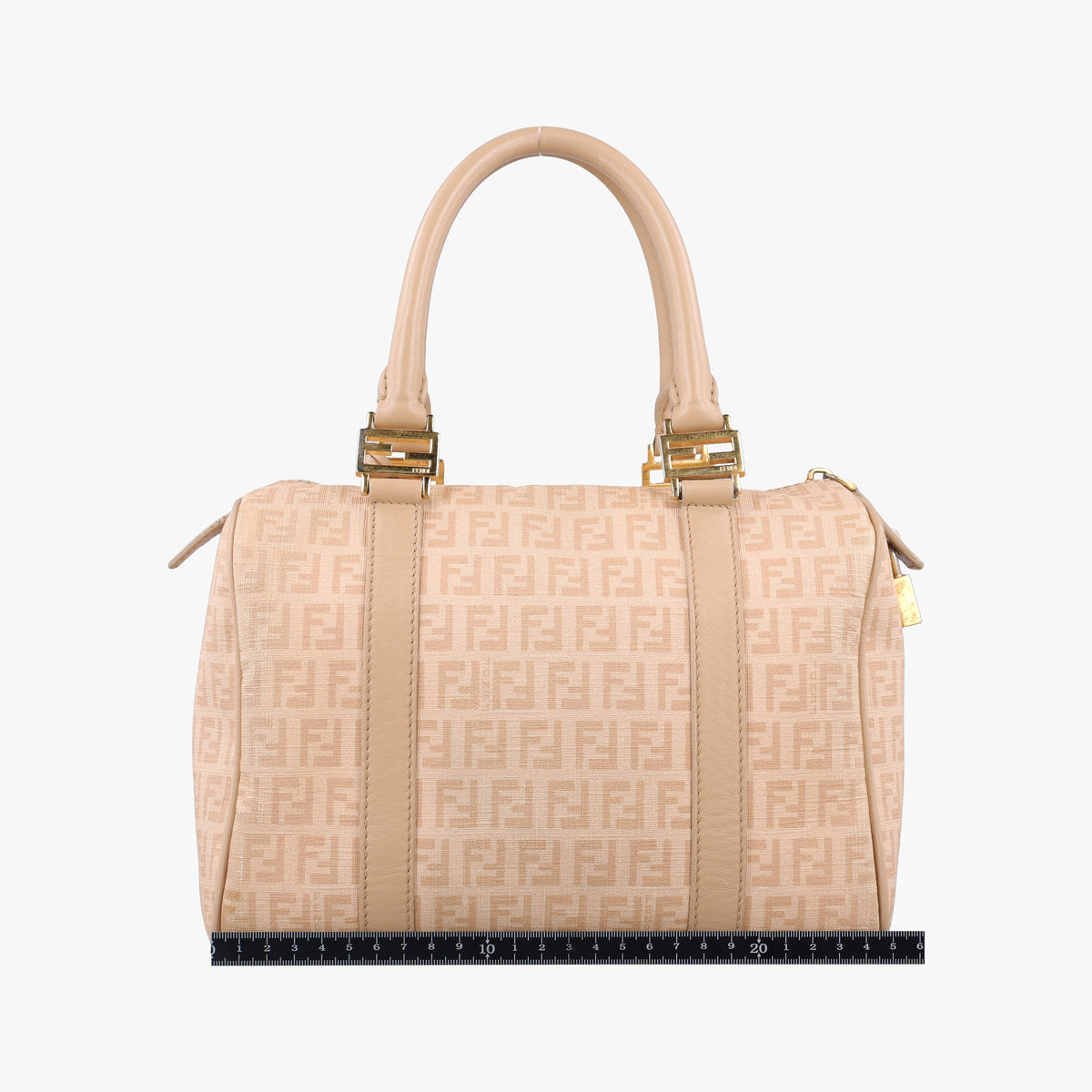 Vintage Fendi Zucchino boston Beige PVC coated canvas 8BL068 handbag | stylenewstar