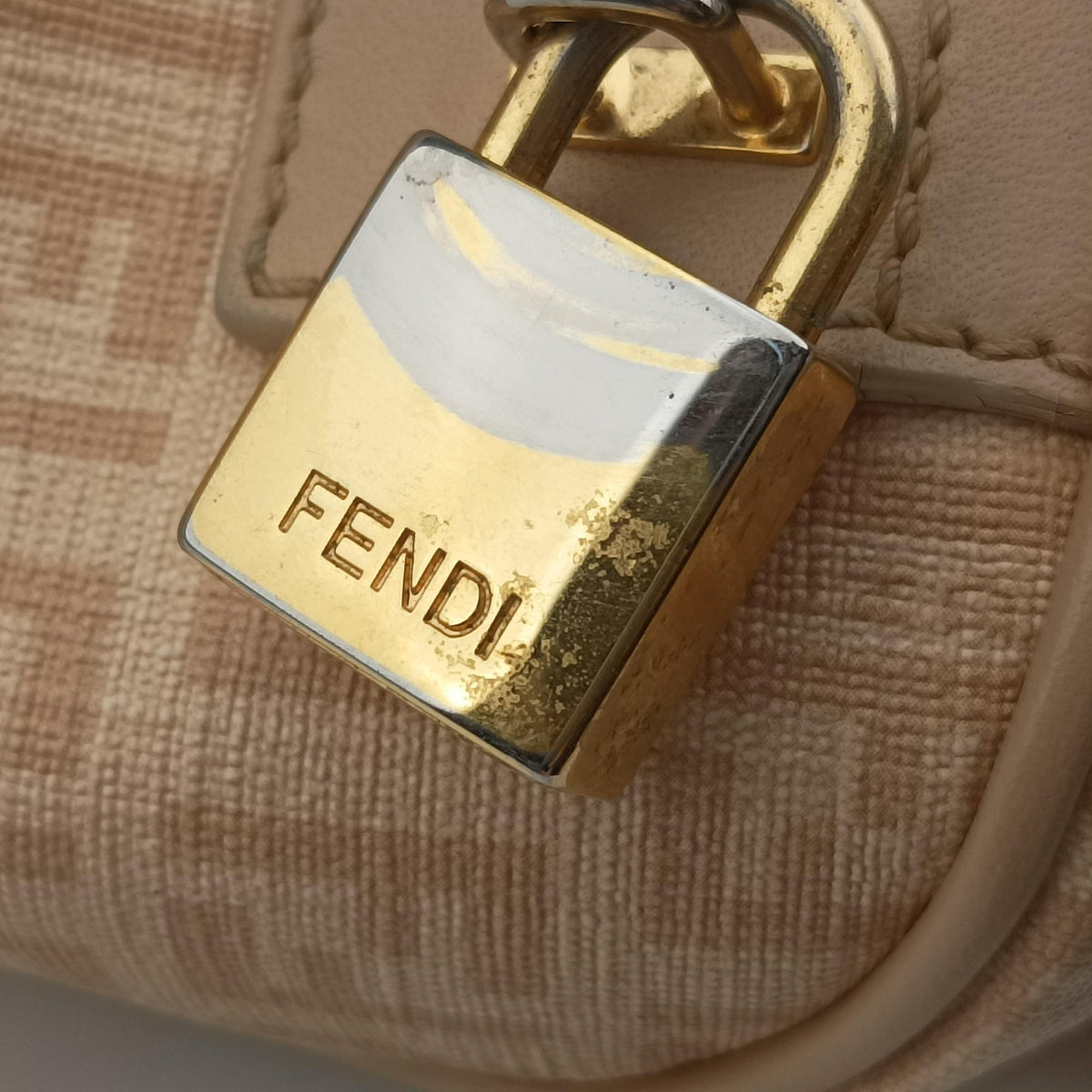 Vintage Fendi Zucchino boston Beige PVC coated canvas 8BL068 handbag | stylenewstar