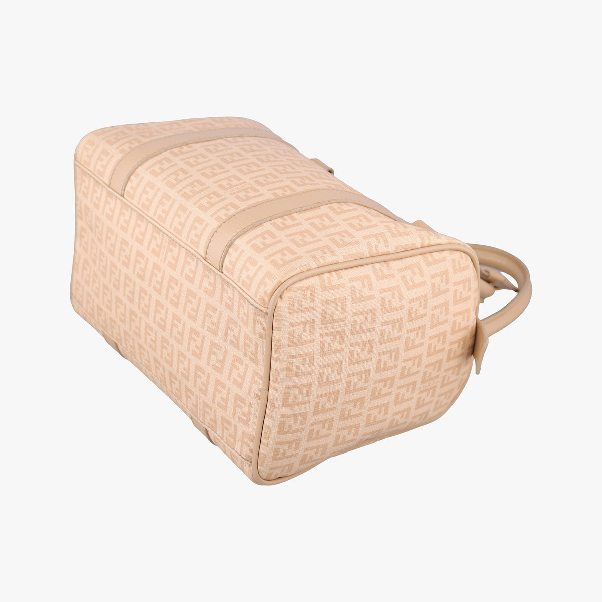 Vintage Fendi Zucchino boston Beige PVC coated canvas 8BL068 handbag | stylenewstar