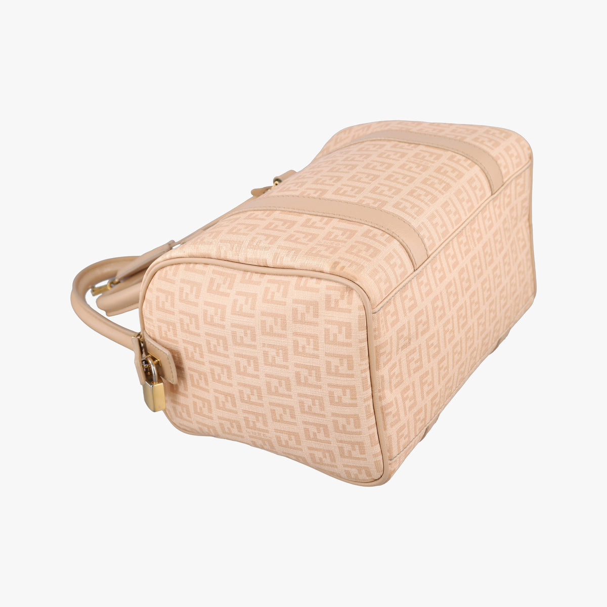 Vintage Fendi Zucchino boston Beige PVC coated canvas 8BL068 handbag | stylenewstar