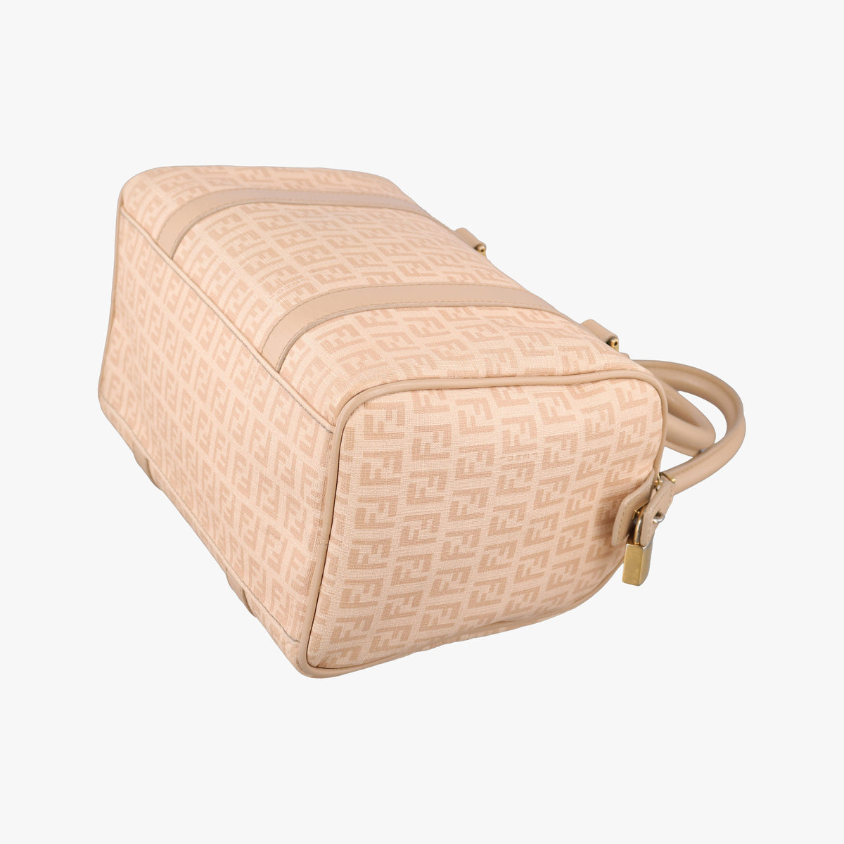 Vintage Fendi Zucchino boston Beige PVC coated canvas 8BL068 handbag | stylenewstar