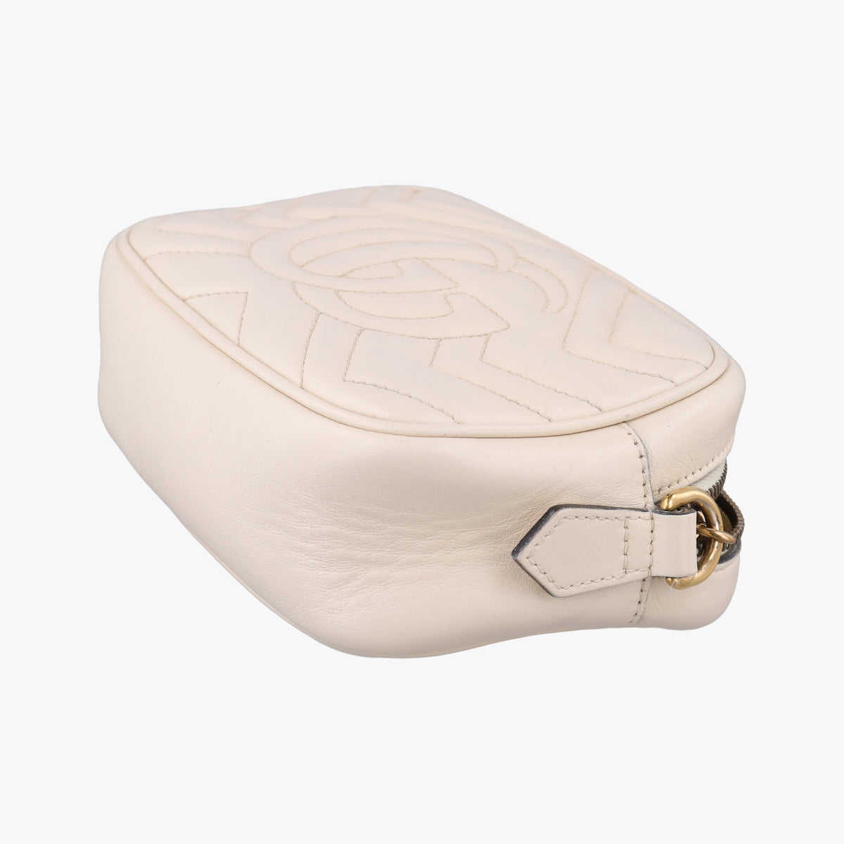 Pre-owned Gucci GG Marmont White Leather 448065 shoulderbag | stylenewstar