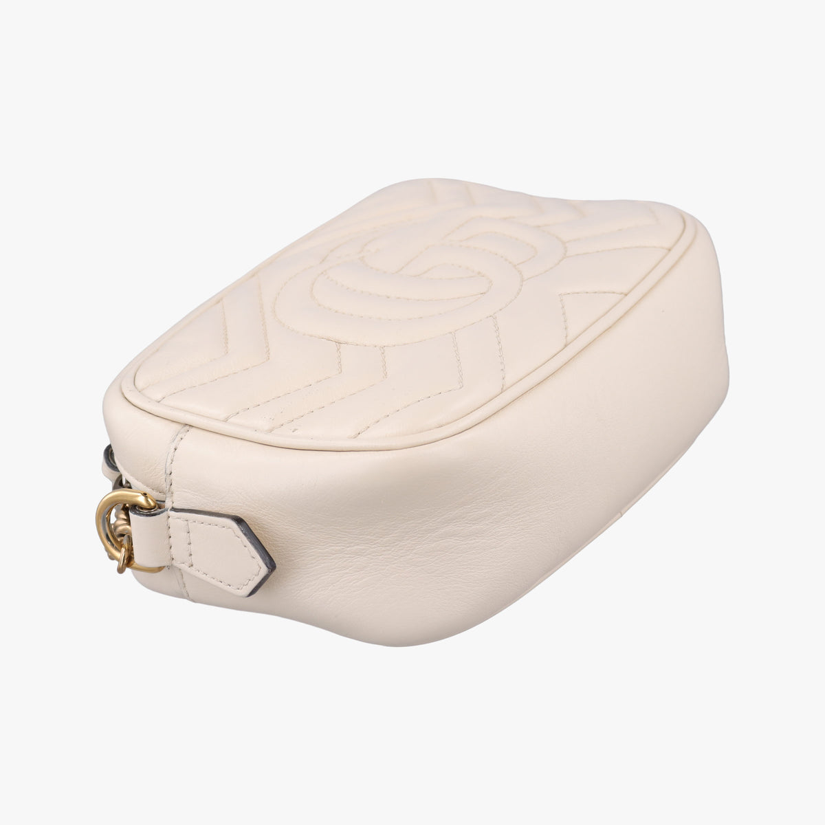 Pre-owned Gucci GG Marmont White Leather 448065 shoulderbag | stylenewstar