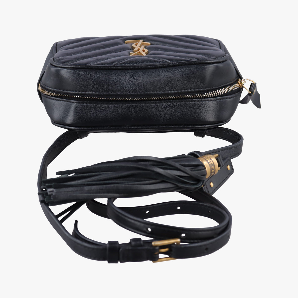 Pre-owned Yves Saint Laurent LOU camera Black Leather 534817 shoulderbag | stylenewstar