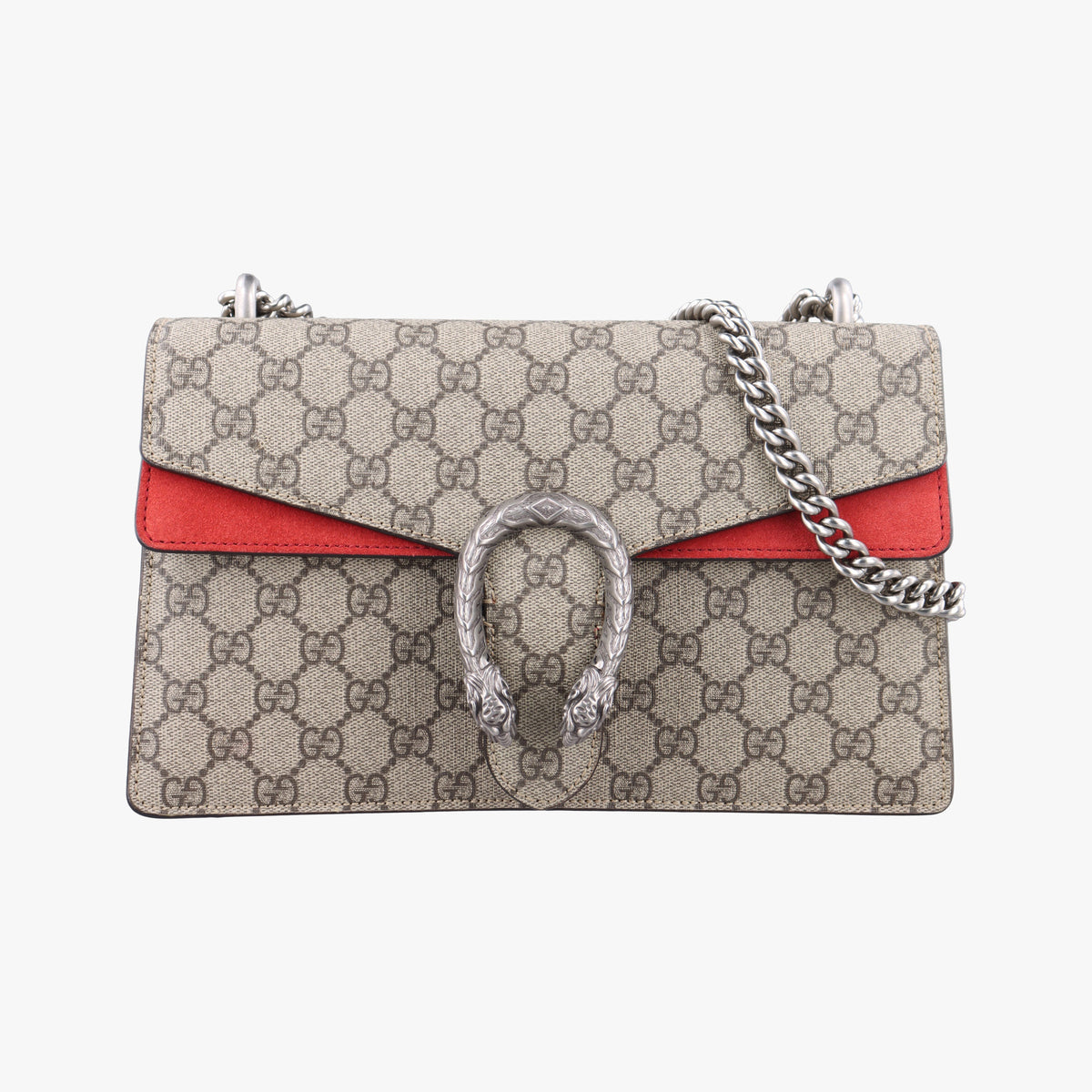 Secondhand Gucci Dionysus beige×red PVC coated canvas × suede 400249 shoulderbag | stylenewstar