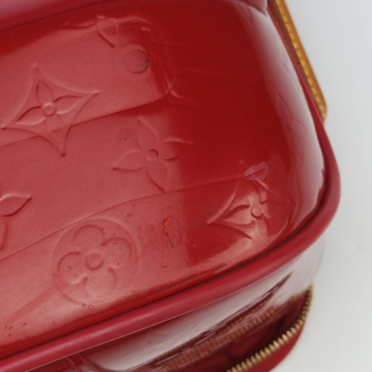 Pre-owned Louis Vuitton Pegase 45 pomme d'amour Vernis M91278 suitcase | stylenewstar