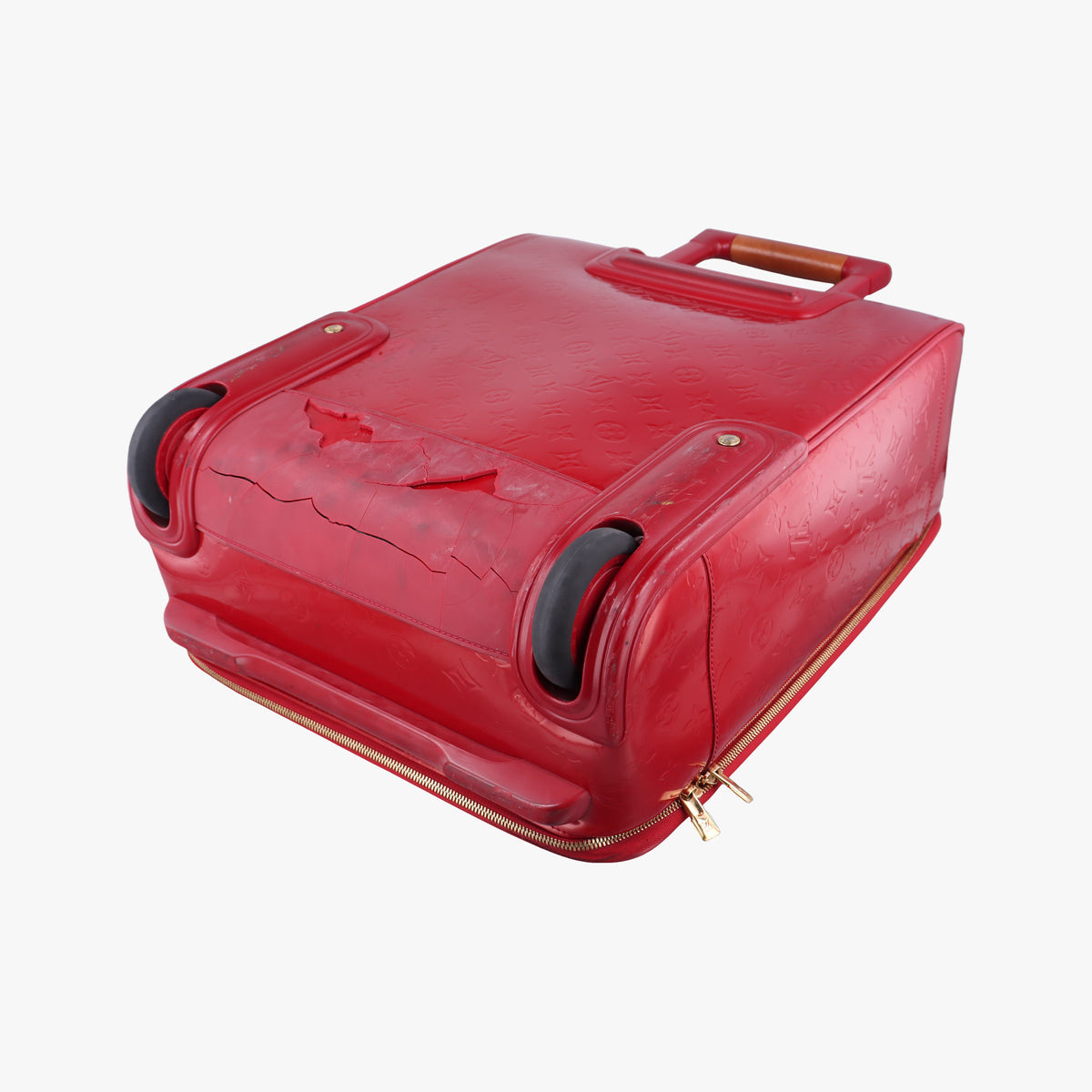 Pre-owned Louis Vuitton Pegase 45 pomme d'amour Vernis M91278 suitcase | stylenewstar
