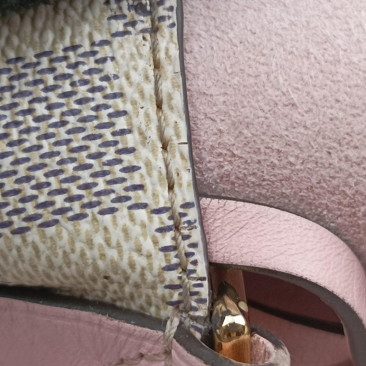 Pre-owned Louis Vuitton NeoNoe AZUR×Pink Damier Canvas N40152 shoulderbag | stylenewstar