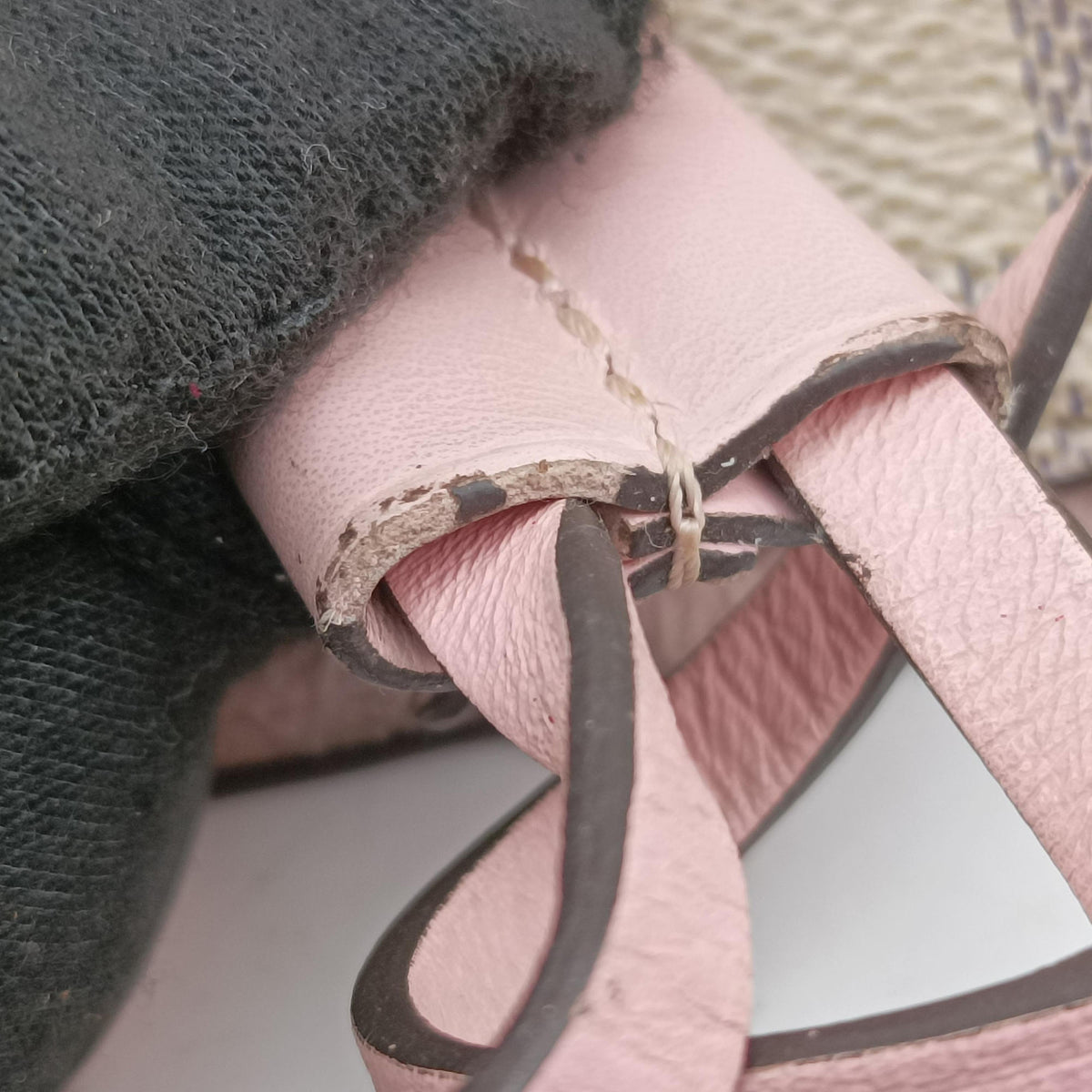 Pre-owned Louis Vuitton NeoNoe AZUR×Pink Damier Canvas N40152 shoulderbag | stylenewstar