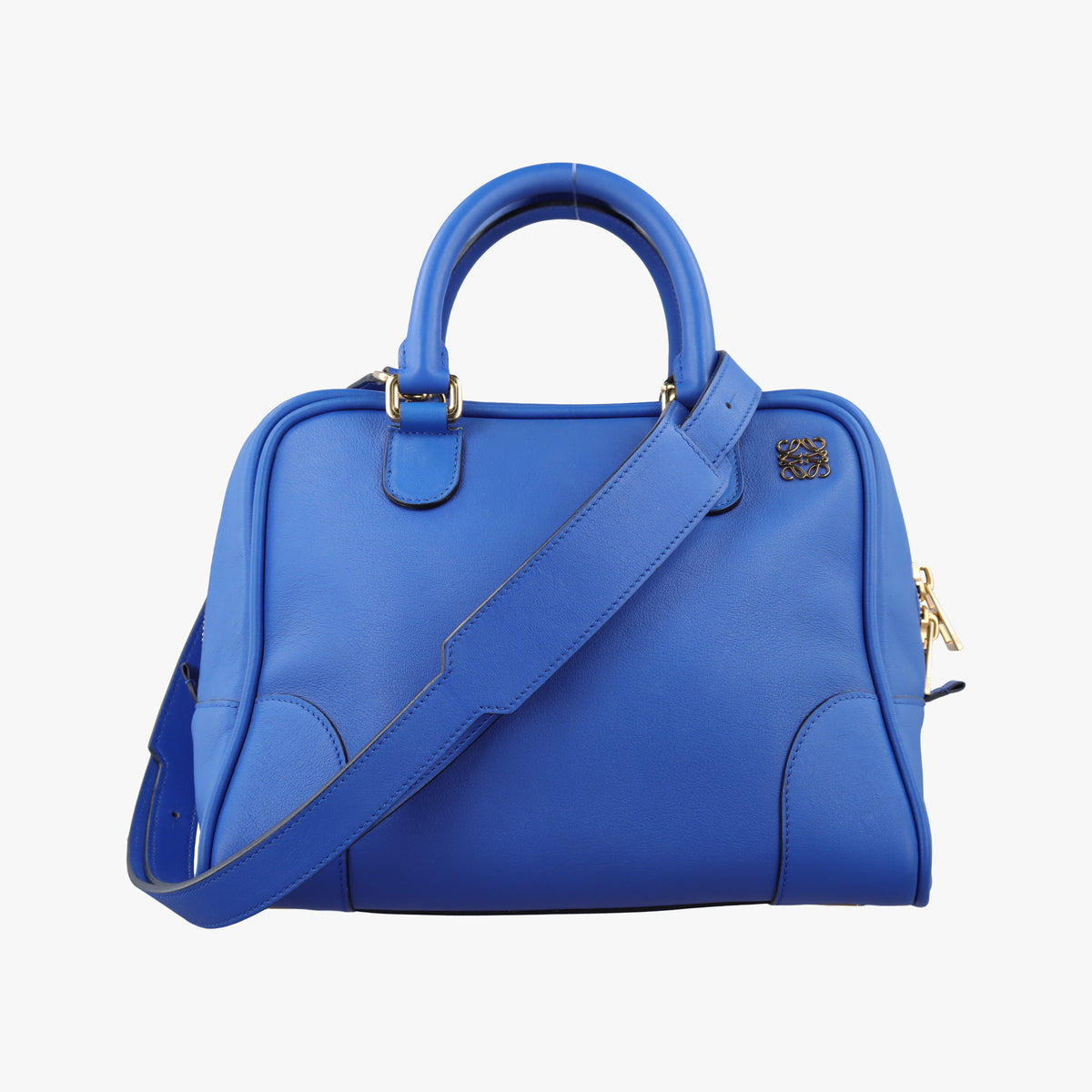 Vintage Loewe Amazona Blue Leather  shoulderbag | stylenewstar