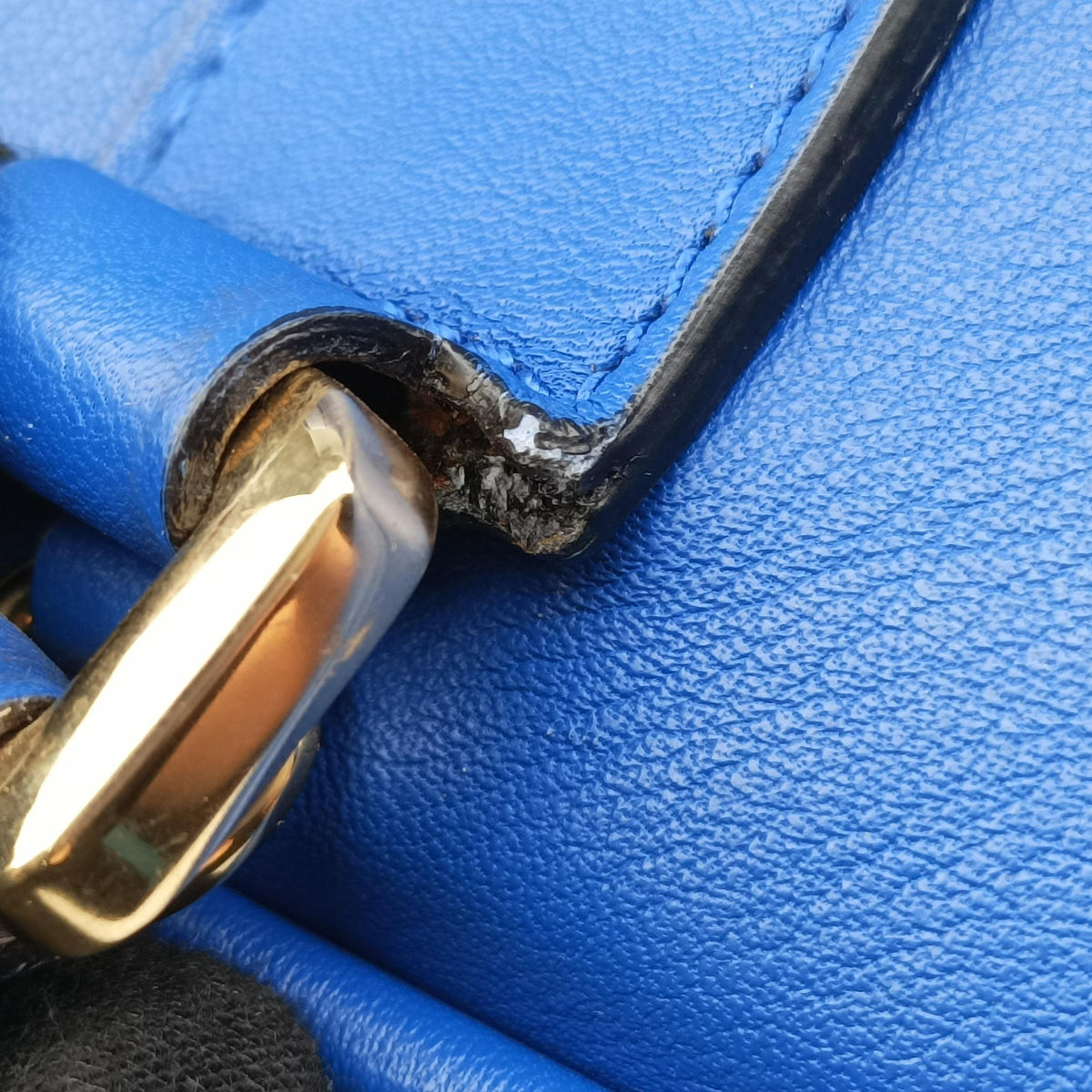 Vintage Loewe Amazona Blue Leather  shoulderbag | stylenewstar