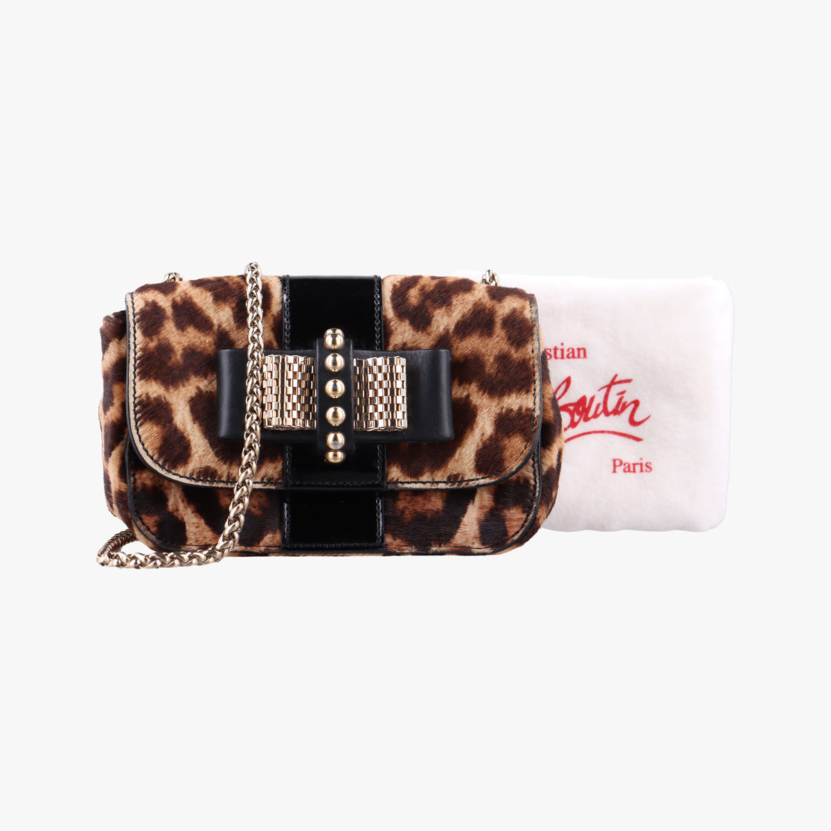 Secondhand Christian Louboutin Sweet Charity Mini Fringe Brown ponyhair  shoulderbag | stylenewstar