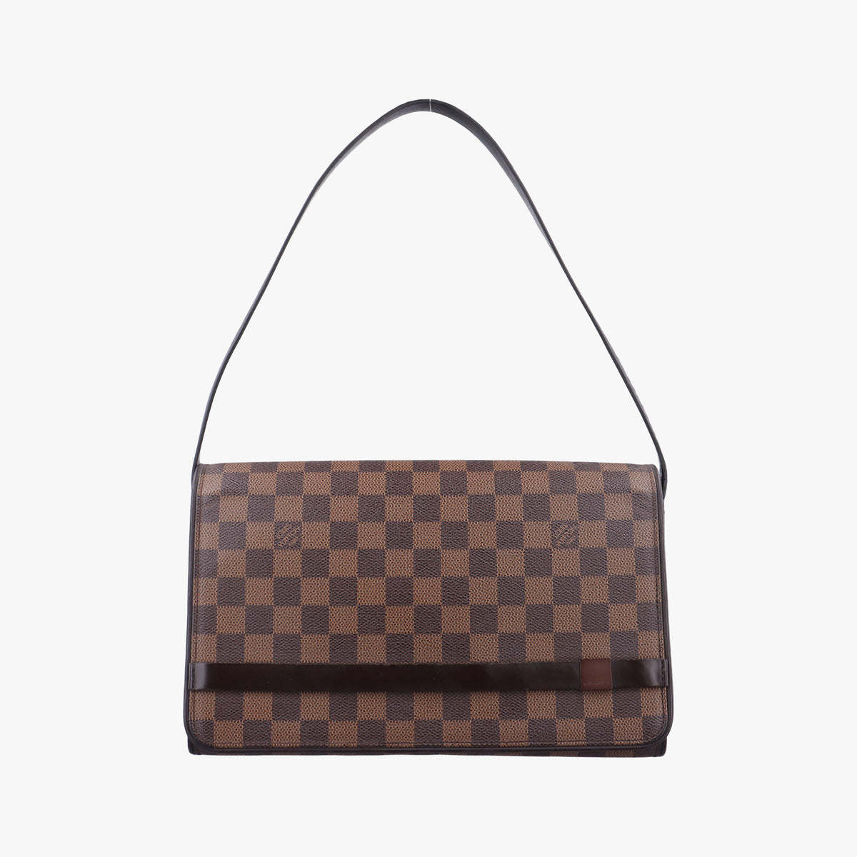 Pre-owned Louis Vuitton Tribeca Long EBENE Damier Canvas N51160 shoulderbag | stylenewstar