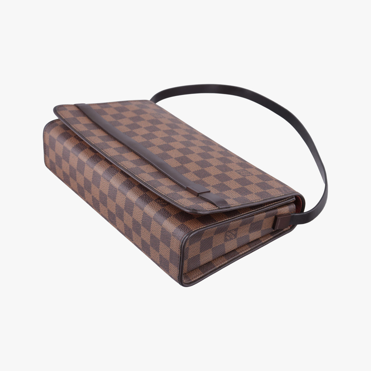 Pre-owned Louis Vuitton Tribeca Long EBENE Damier Canvas N51160 shoulderbag | stylenewstar