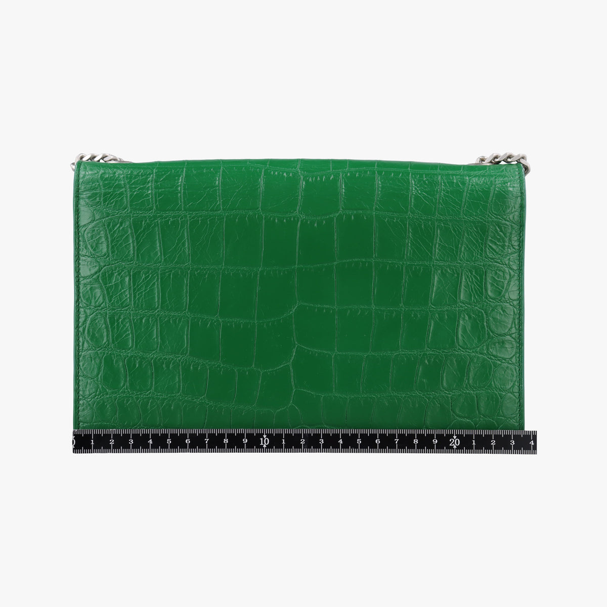 Pre-owned Yves Saint Laurent KATE Green Leather 354119 shoulderbag | stylenewstar