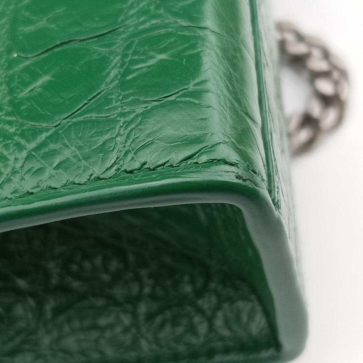 Pre-owned Yves Saint Laurent KATE Green Leather 354119 shoulderbag | stylenewstar