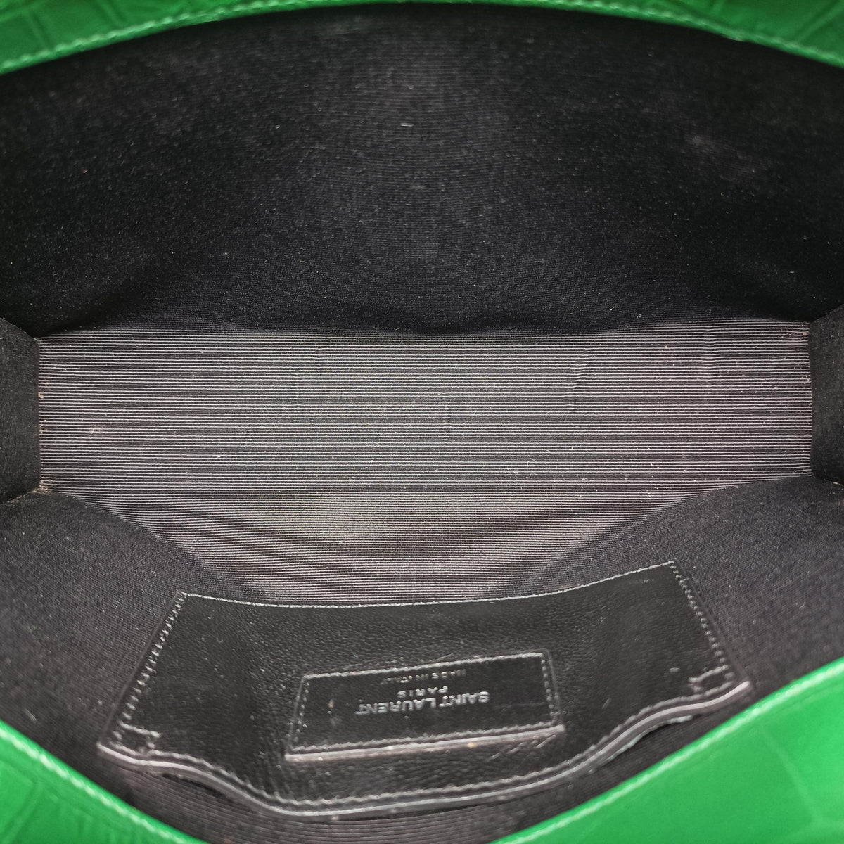 Pre-owned Yves Saint Laurent KATE Green Leather 354119 shoulderbag | stylenewstar