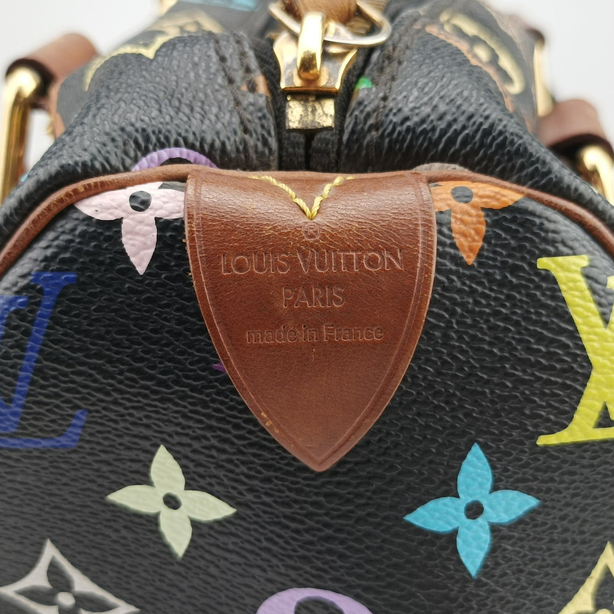 Pre-owned Louis Vuitton SPEEDY 30 noir Monogram Multicolor M92642 handbag | stylenewstar