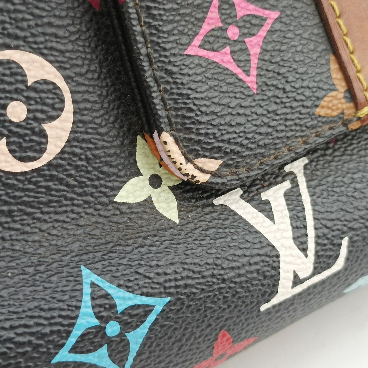 Pre-owned Louis Vuitton SPEEDY 30 noir Monogram Multicolor M92642 handbag | stylenewstar