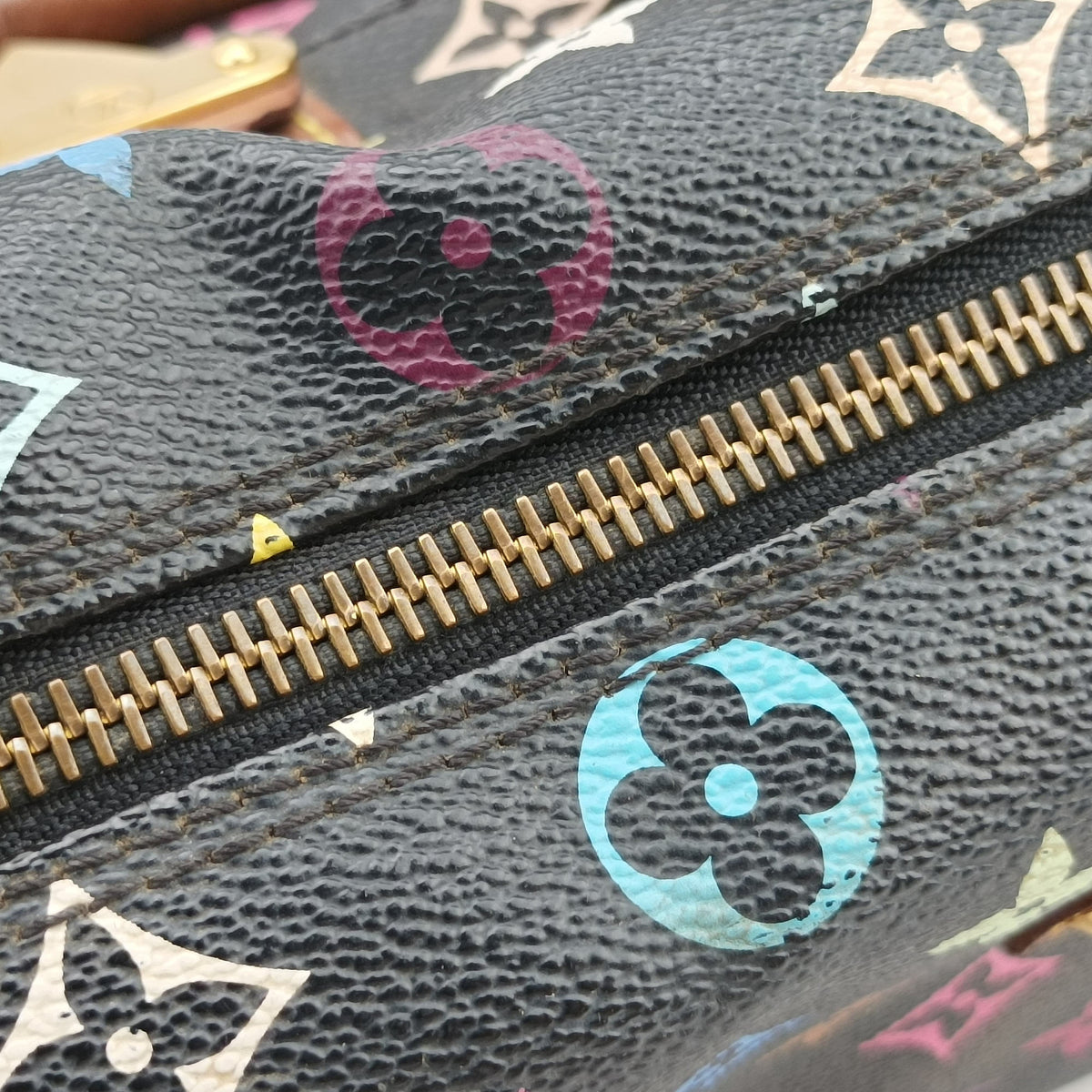 Pre-owned Louis Vuitton SPEEDY 30 noir Monogram Multicolor M92642 handbag | stylenewstar