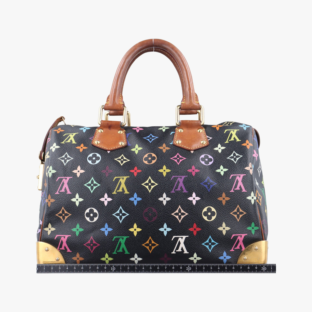Pre-owned Louis Vuitton SPEEDY 30 noir Monogram Multicolor M92642 handbag | stylenewstar