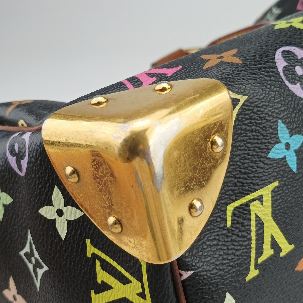 Pre-owned Louis Vuitton SPEEDY 30 noir Monogram Multicolor M92642 handbag | stylenewstar