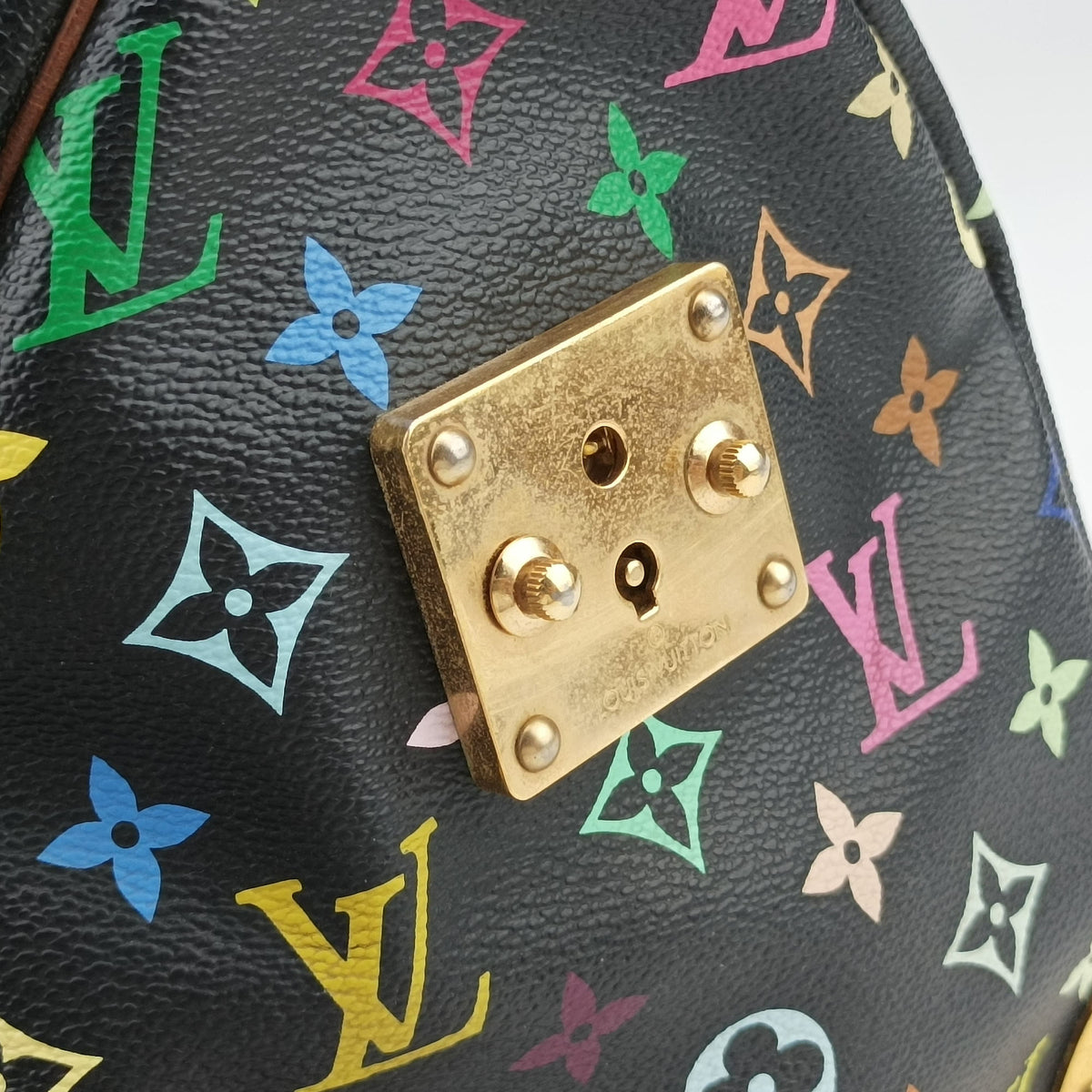 Pre-owned Louis Vuitton SPEEDY 30 noir Monogram Multicolor M92642 handbag | stylenewstar