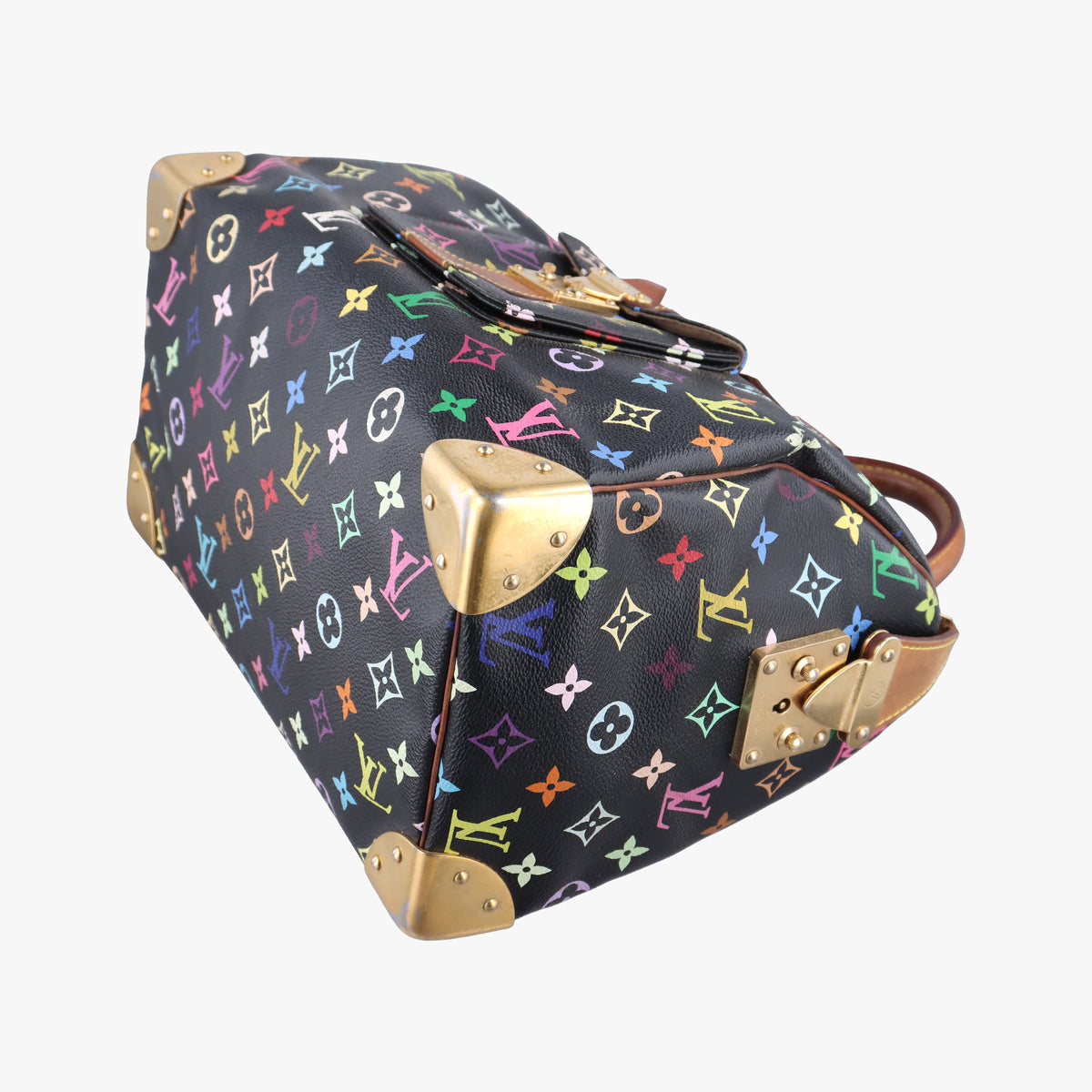 Pre-owned Louis Vuitton SPEEDY 30 noir Monogram Multicolor M92642 handbag | stylenewstar