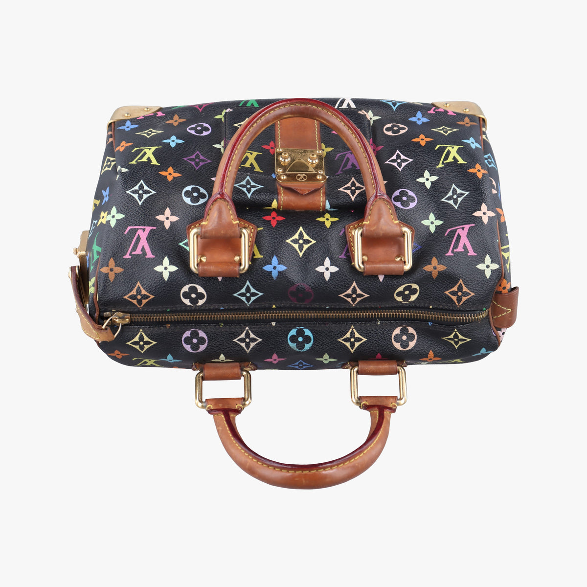 Pre-owned Louis Vuitton SPEEDY 30 noir Monogram Multicolor M92642 handbag | stylenewstar
