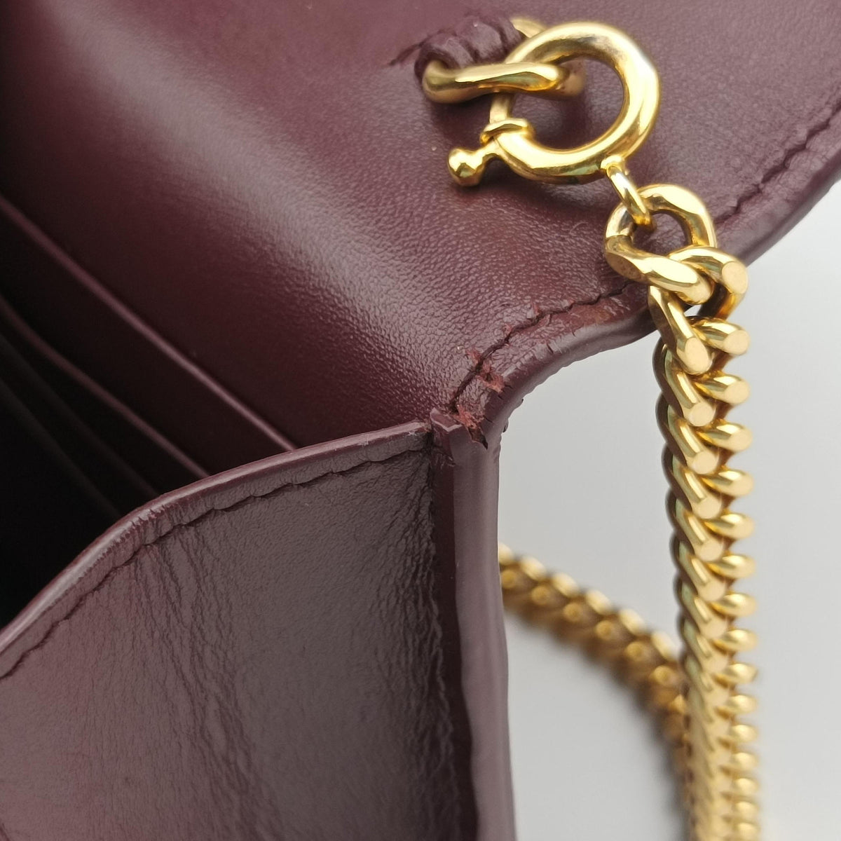 Vintage Yves Saint Laurent KATE Burgundy Leather 452159 shoulderbag | stylenewstar