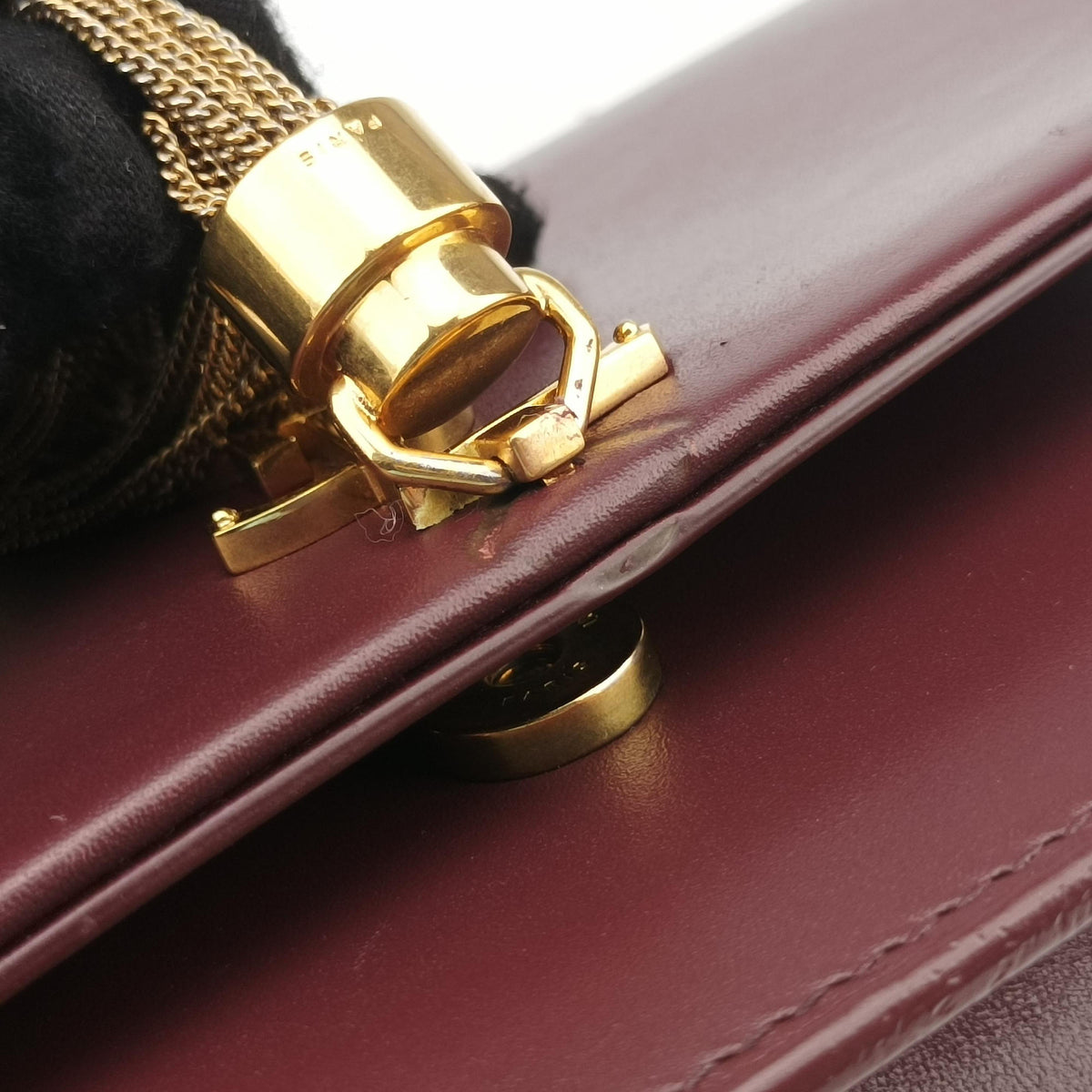 Vintage Yves Saint Laurent KATE Burgundy Leather 452159 shoulderbag | stylenewstar