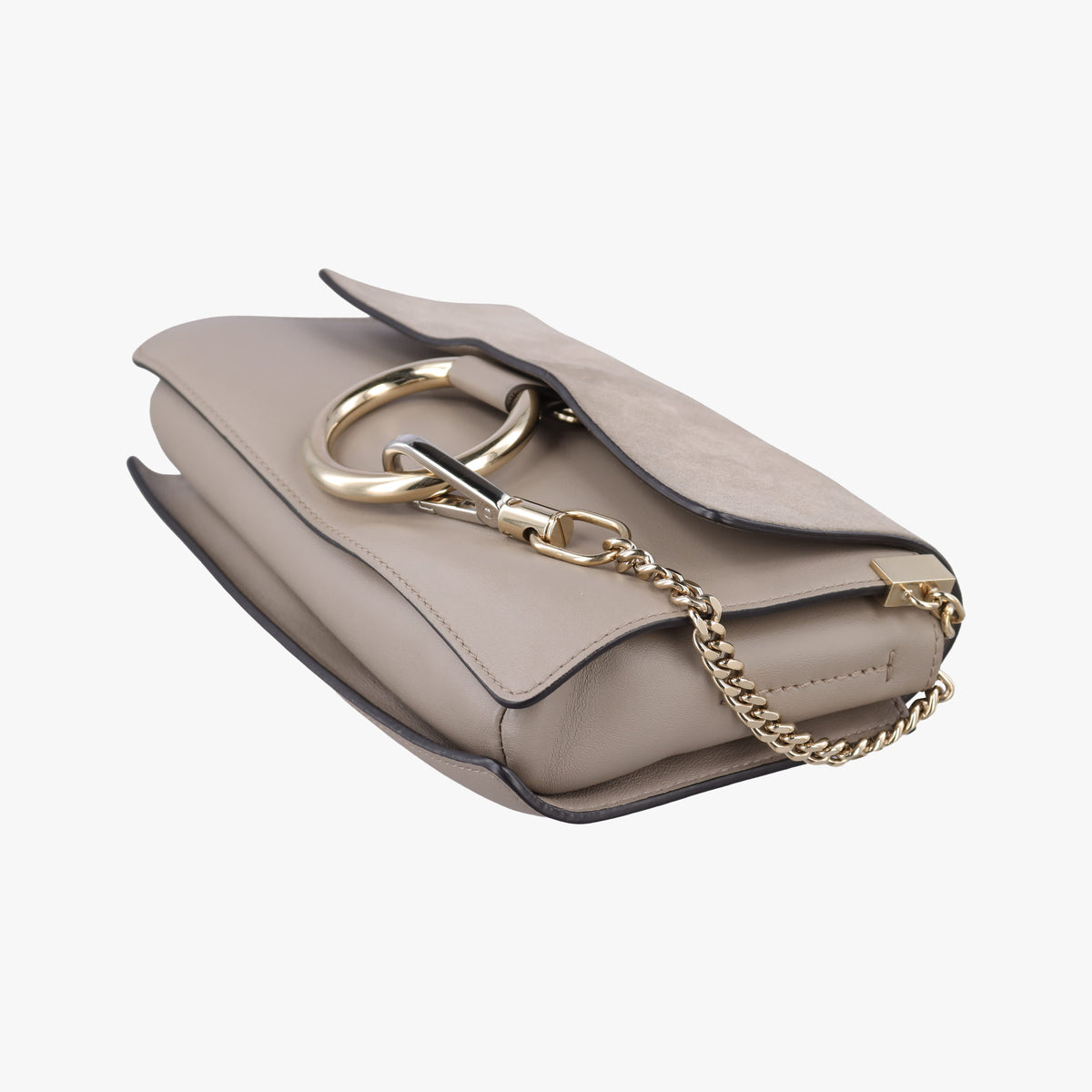 Pre-owned Chloe FAYE Grey Suede × leather  shoulderbag | stylenewstar