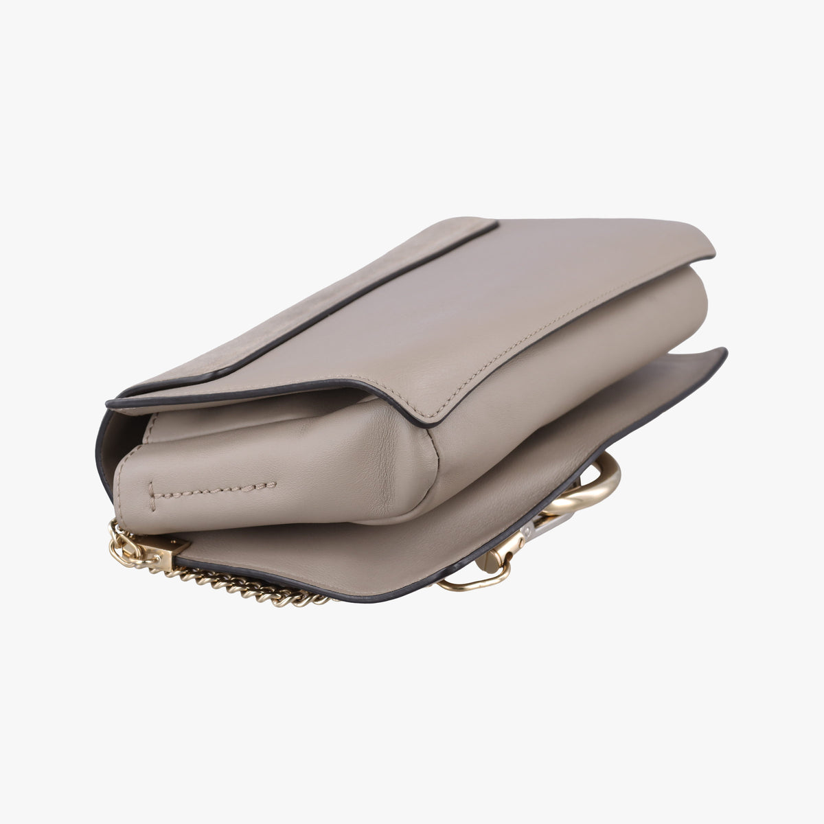 Pre-owned Chloe FAYE Grey Suede × leather  shoulderbag | stylenewstar
