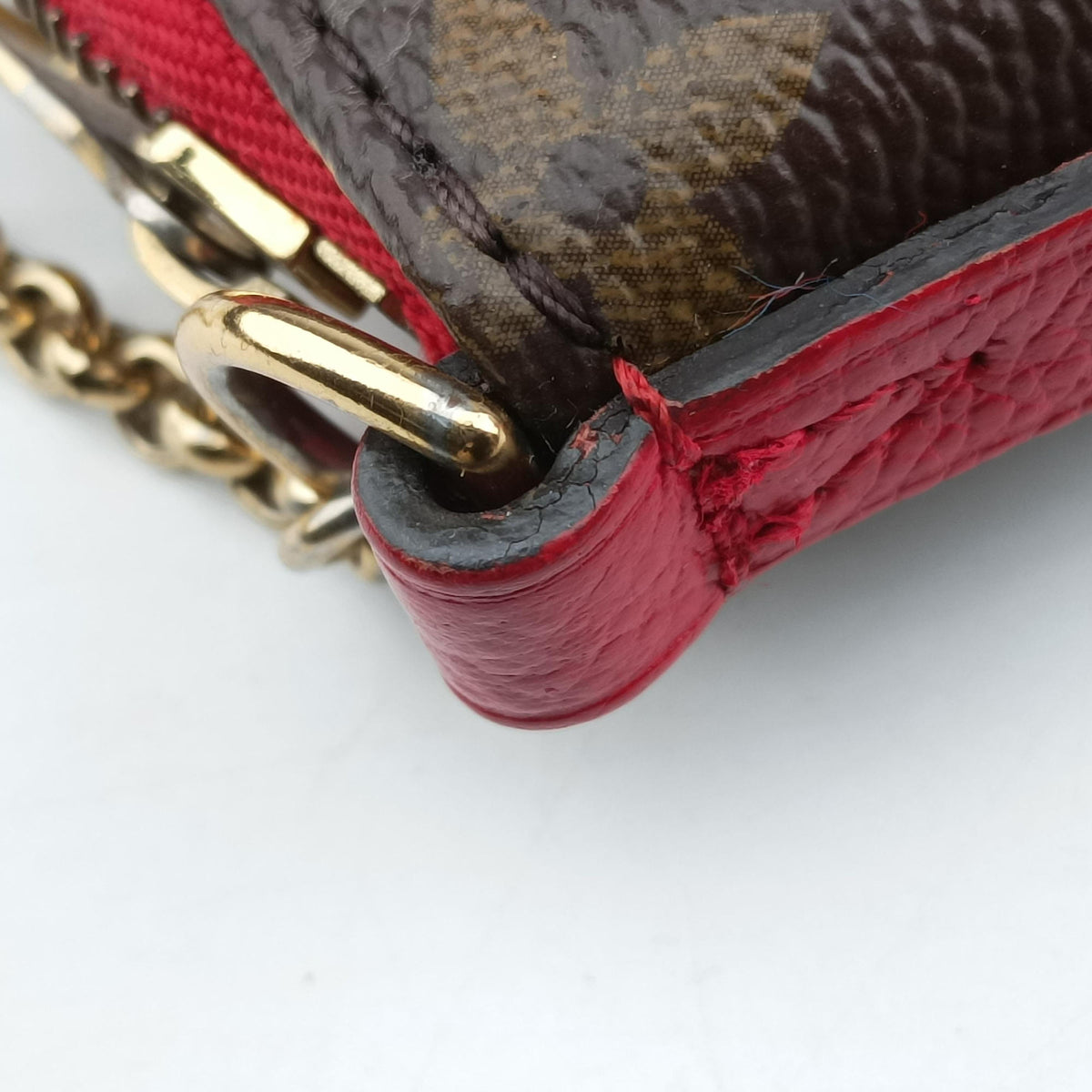 Vintage Louis Vuitton Pallas Clutch Brown x Cerise Monogram canvas M41638 shoulderbag | stylenewstar