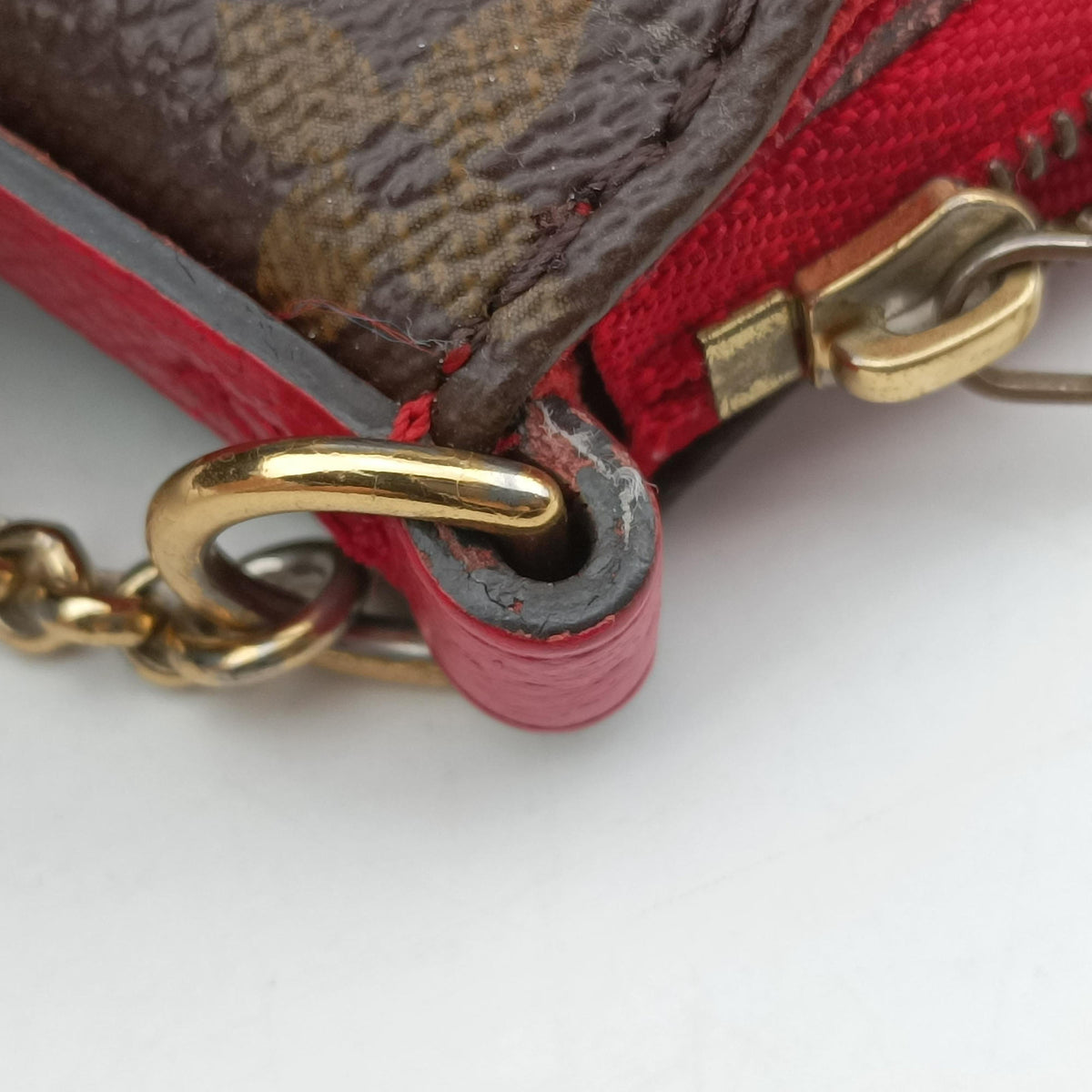 Vintage Louis Vuitton Pallas Clutch Brown x Cerise Monogram canvas M41638 shoulderbag | stylenewstar