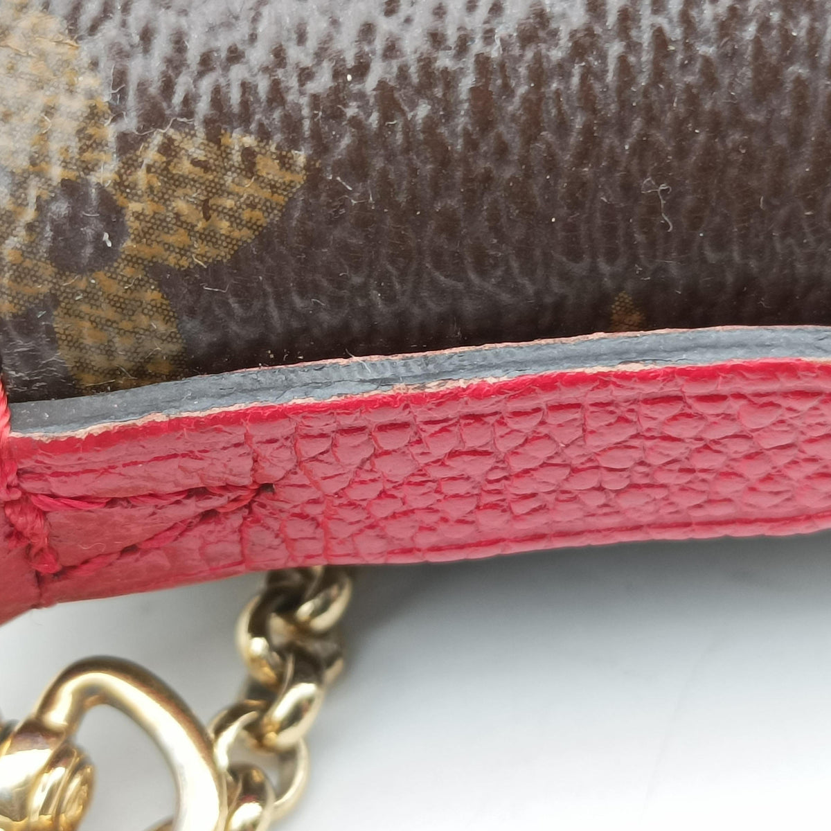 Vintage Louis Vuitton Pallas Clutch Brown x Cerise Monogram canvas M41638 shoulderbag | stylenewstar