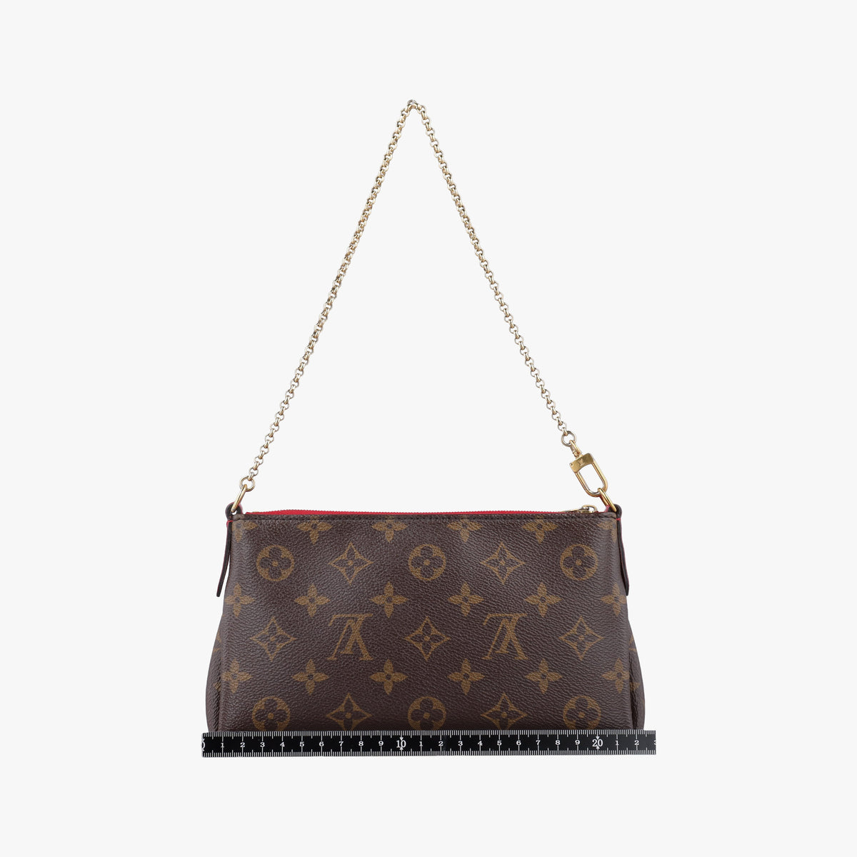 Vintage Louis Vuitton Pallas Clutch Brown x Cerise Monogram canvas M41638 shoulderbag | stylenewstar