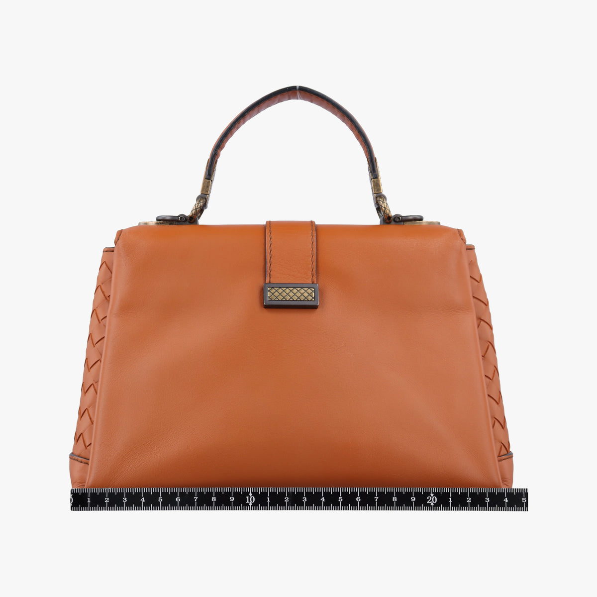 Pre-owned Bottega Veneta Piazza Orange leather  shoulderbag | stylenewstar