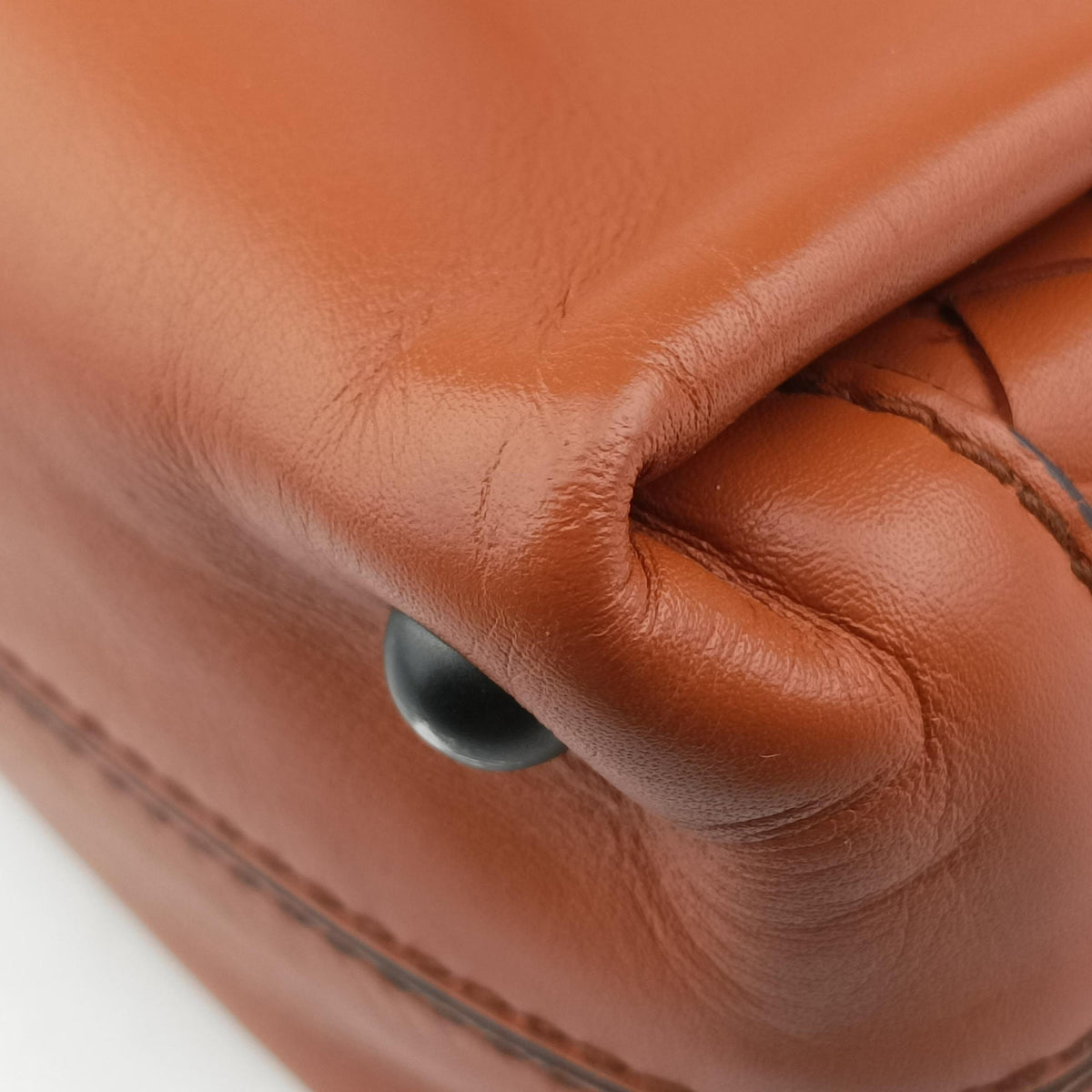 Pre-owned Bottega Veneta Piazza Orange leather  shoulderbag | stylenewstar